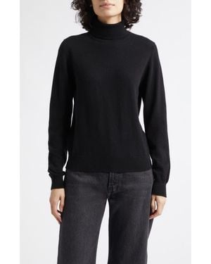 Johnstons of Elgin Iris Cashmere Turtleneck Sweater - Black