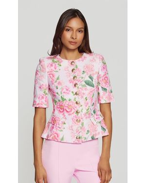 Generation Love Adriana Floral Linen Jacket - Pink