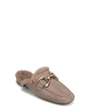 Vaneli Skyla Faux Fur Lined Mule - Brown