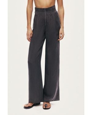 Nocturne Relaxed Wide-Leg Pants - Black