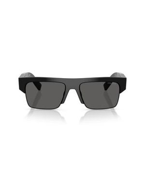 Prada 55Mm Rectangular Sunglasses - Black