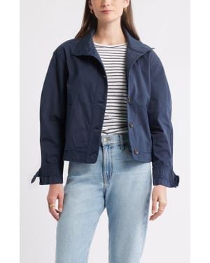 Caslon Cotton Stretch Twill Swing Jacket - Blue