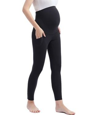 Kimi + Kai Sol Belly & Back Support Pocket Maternity Leggings - Black