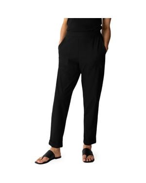 Eileen Fisher Ankle Tapered Pant W\ Cuff - Black