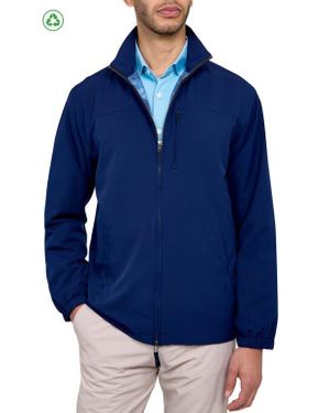 Con.struct Regular Fit Solid Recycled Performance Golf Jacket - Blue