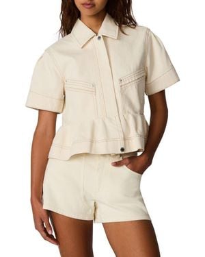 Steve Madden Haezel Peplum Jacket - Natural