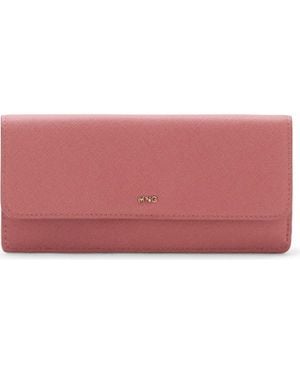 Mango Faux Leather Flap Wallet - Red
