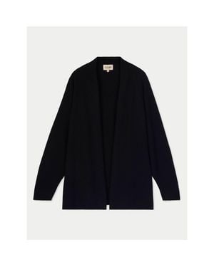 Gobi Cashmere Cashmere Open-Front Cardigan - Black