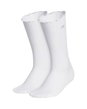 adidas Superlite 2-Pack Lace Crew Socks - White