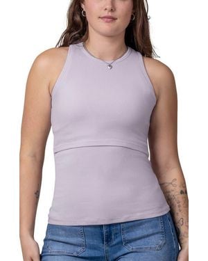 Kindred Bravely Ribbed Racerback Nursing Tank - Purple