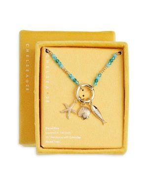 Chelsea28 Demi Fine Bead Fish Charm Necklace - Yellow