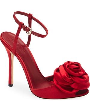 Giambattista Valli Rosette Embellished Sandal - Red