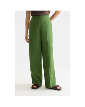 Scotch & Soda Lou High Rise Wide Leg Pants - Green