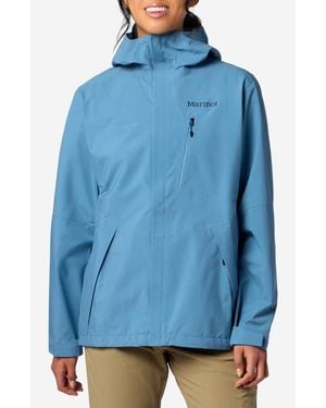 Marmot Waterproof Hooded Jacket - Blue