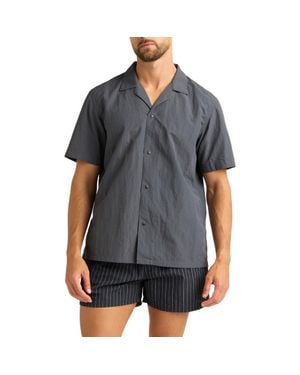AUTO-REPLY™ Alex Nylon Camp Shirt - Blue