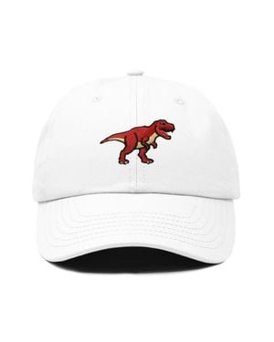 Alix T Rex Dad Cap - White