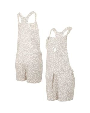 Concepts Sport New York Yankees Montana Hacci Knit Romper Overalls - White