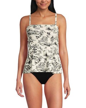 Lands' End Sculpting Waveshaper Peplum Swim Tankini Top - Multicolor