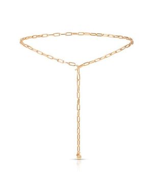 Ettika Paperclip Chain Belt - White