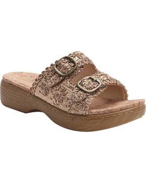 Alegria By Pg Lite Oona Platform Slide Sandal - Brown