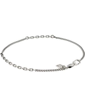 AllSaints Mixed Sterling Chain Flex Bracelet - Metallic