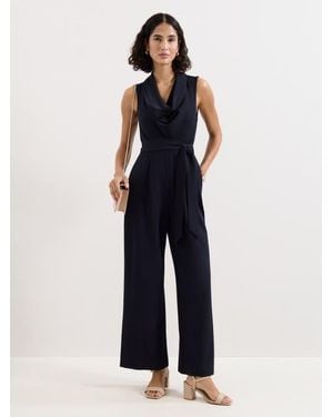 Phase Eight Emry Cowl Neck Jumpsuit - Blue