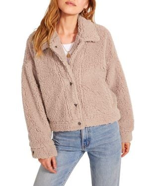 BB Dakota Bb Dakota Faux Fur Bomber Jacket - Blue