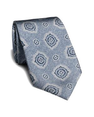 Jack Victor Carney Medallion Silk Tie - Blue