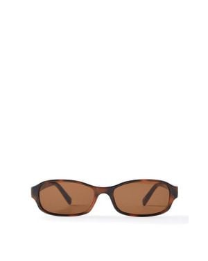 Cotton On Jamie Slim Wrap Around Sunglasses - White
