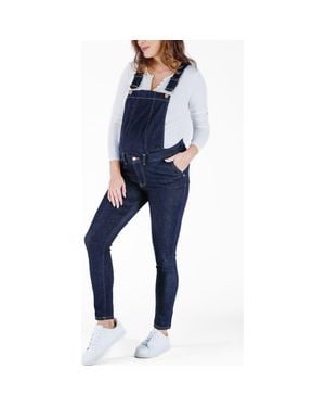 Cache Coeur Sharon Denim Maternity Overalls - Blue