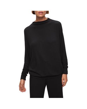 Eberjey Cozy Time Mock Neck Pullover - Black