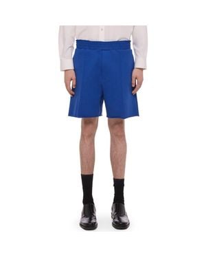 Helmut Lang Cotton French Terry Shorts - Blue