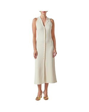 Endless Rose Sleeveless Midi Sweater Dress - Natural