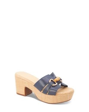 Chocolat Blu Gianna Platform Slide Sandal - Blue