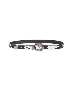 BP. Cow Print Buckle Belt - Multicolor