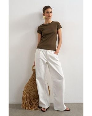 TOPSHOP Everyday Cotton T-Shirt - Natural