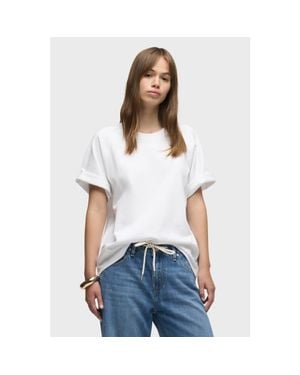 Hudson Jeans Oversized Raglan Tee - White