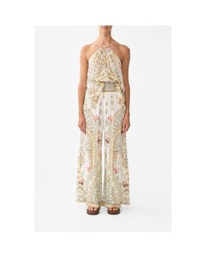 CAMILLA Shirred Waist Pant - Natural
