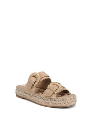 Sam Edelman Tabbey Espadrille Platform Slide Sandal - Brown