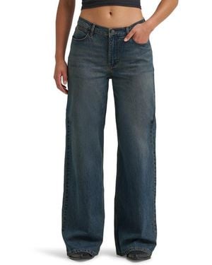 Wrangler Low Rise Baggy Wide Leg Jeans - Blue