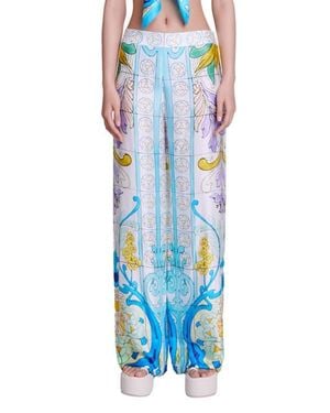 Maje Pezaique Wide Leg Pants - Blue