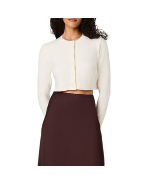 French Connection Babysoft Cropped Cardigan - Brown