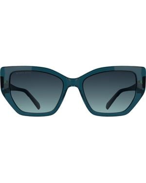 Kendra Scott Dira 56Mm Butterfly Sunglasses - Blue