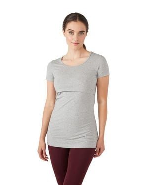 Modern Eternity Maternity Modern Eternity Nia Short Sleeve Maternity & Nursing Top - White