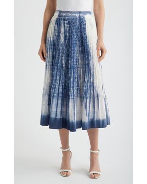 Kobi Halperin Andie Print Silk Maxi Skirt - Blue