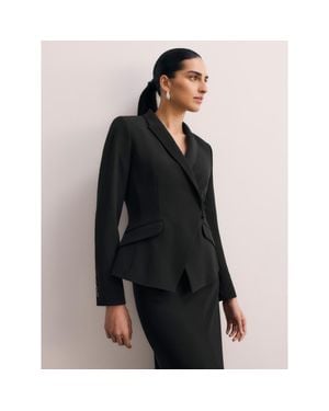 The Fold Forino Clever Crepe Blazer - Black