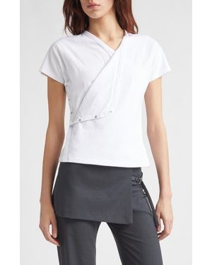 Paloma Wool Olimpia Side Snap Cotton Top - White