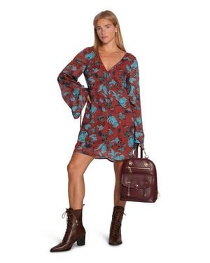 Belle & Bloom 5Th Ave Leather Backpack - Purple
