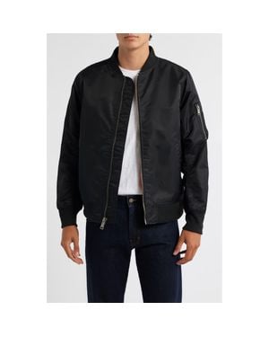Schott Nyc Ma-1 Satin Flight Jacket - Black