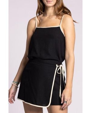 Thread & Supply Arcadia Contrast Trim Camisole - Black